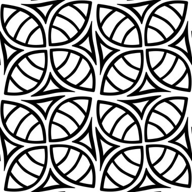 Beyaz üzerine siyah kalın çizgiler. Basit bir etnik süs. Minimalist şekiller. tekstil baskısı