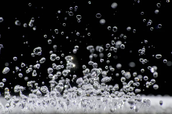 Gotas Agua Congeladas Vuelo Hacia Arriba —  Fotos de Stock