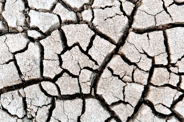 乾燥して割れた地面。地球温暖化の概念。干ばつの概念 — ストック写真