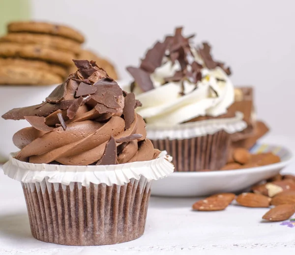 Muffin, deserto, cupcake. Caramelle Fotografia Stock