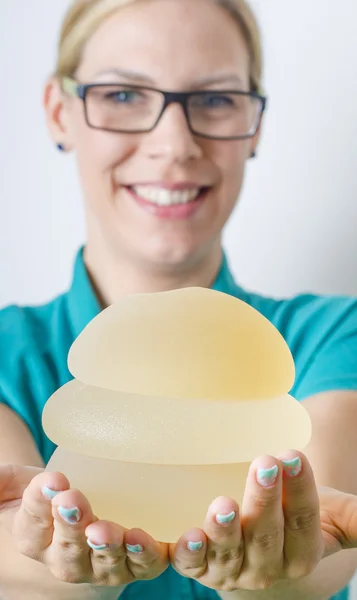 Silicone borstimplantaat — Stockfoto