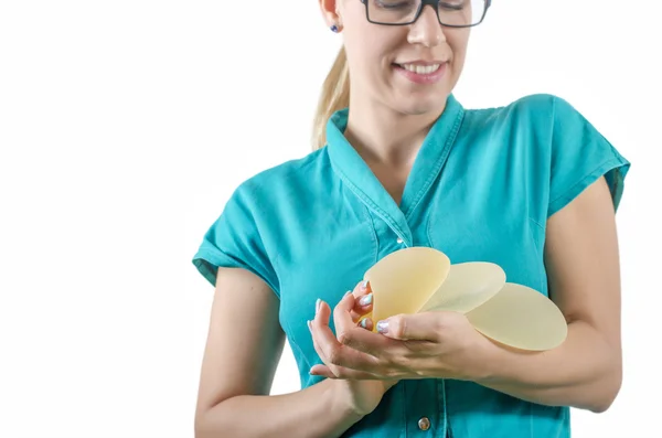 Silicone breast implant — Stock Photo, Image