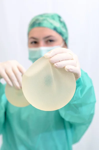 Implantes mamários de silicone — Fotografia de Stock