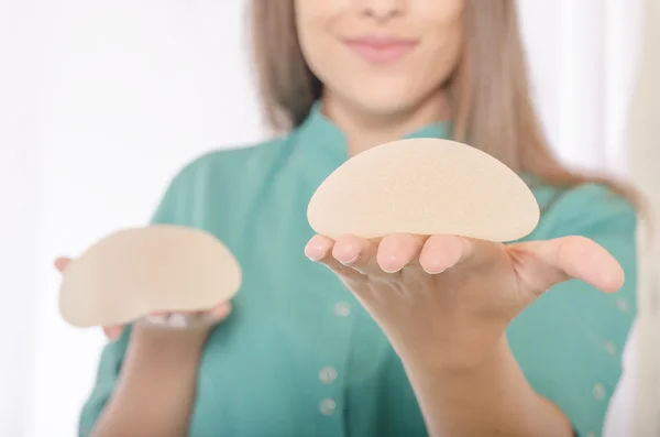 Silicone breast implant — Stock Photo, Image