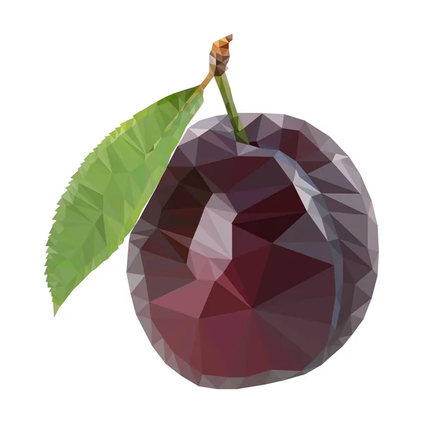 Illustration Lime Plum Low Poly Style — Stock Photo, Image