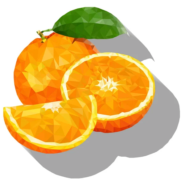 Illusztráció Narancs Stílus Low Poly Készült Háromszögek Internetes Tervezéshez — Stock Fotó