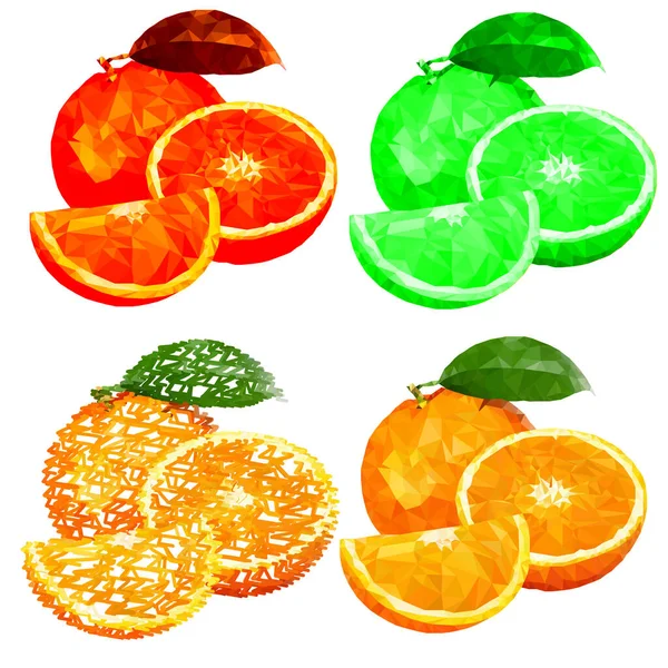 Illustration Orange Stil Med Low Poly Gjord Trianglar Med Effekten Royaltyfria Stockbilder
