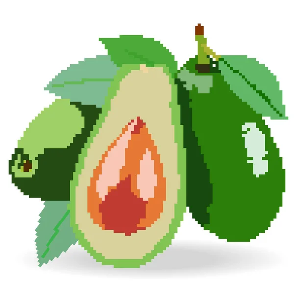 Illustration Avocado Pixel Graphics — Stock Photo, Image