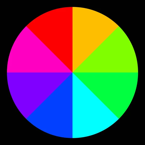Spektrum Farbrad Auf Dunklem Hintergrund Vektorillustration Für Webdesign — Stockfoto