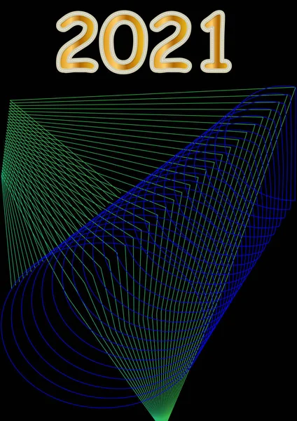 Čáry Jsou Abstraktní Optickou Iluzí Zkreslení Datum 2021 Design Přikrývky — Stock fotografie