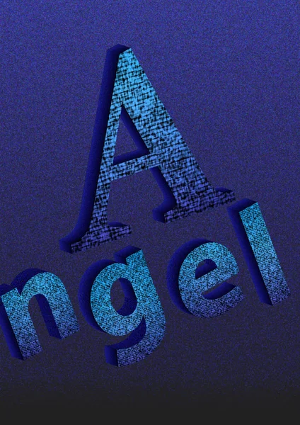 Angel Kalligrafisk Text Symbol För Kristendomen Tryck Design Illustration — Stockfoto