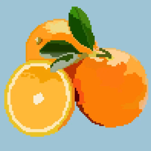 Illustrazione Arancione Stile Pixel Art — Foto Stock