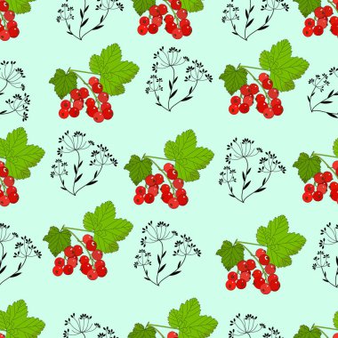 Kusursuz desenler, üzümlü üzümler ve bir şemsiye dalı. Geçmişi ve dokuları için. Görüntü.