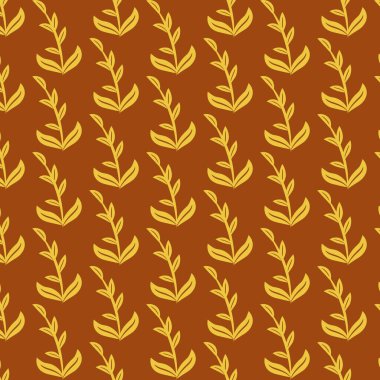 Kusursuz desen, tek renk yaprak dalı. Geçmişi ve dokuları için. Görüntü.