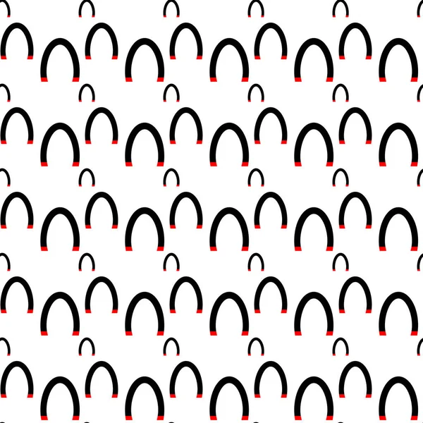 Seamless pattern, brace in the shape of a horseshoe. For backgrounds and textures. Illustration.