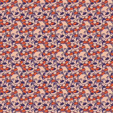 Kusursuz desen, insan yüzü, soyutlama. Geçmişi ve dokuları için. Görüntü.