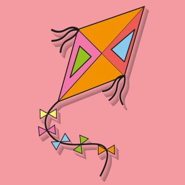 Uçurtma oyuncağı. Web tasarımı için oyuncak simgesi. Görüntü.