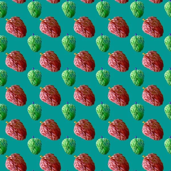 Seamless pattern, fruit abstraction, sugar apple. For backgrounds and textures. Illustration.