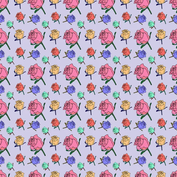 Rose Motif Sans Couture Pour Décors Textures Illustration — Photo