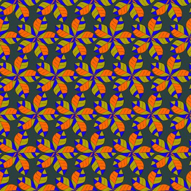 Kusursuz desen, çiçek mozaiği, soyutlama. Geçmişi ve dokuları için. Görüntü.