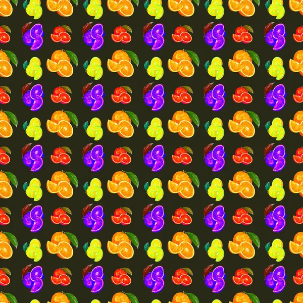 Patrón Sin Costuras Naranjas Multicolores Abstracción Para Fondos Texturas Ilustración — Foto de Stock