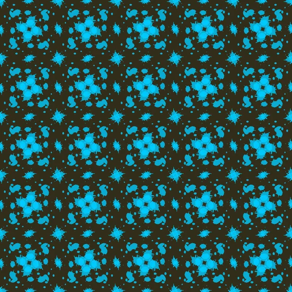 Seamless Pattern Spots Splashes Blue Abstraction Backgrounds Textures Illustration — Stock Photo, Image