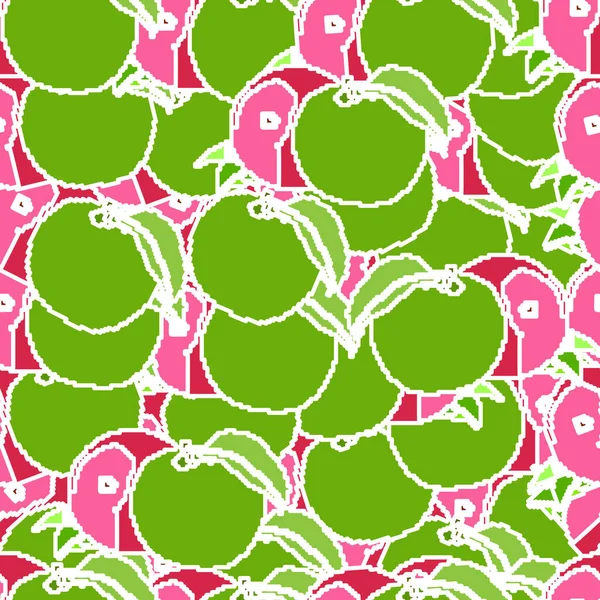 Płynny Wzór Abstrakcyjne Jabłka Tło Fakturę Ilustracja — Zdjęcie stockowe