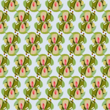 Kusursuz desen, tek renkli süs, soyut avokado. Geçmişi ve dokuları için. Görüntü.