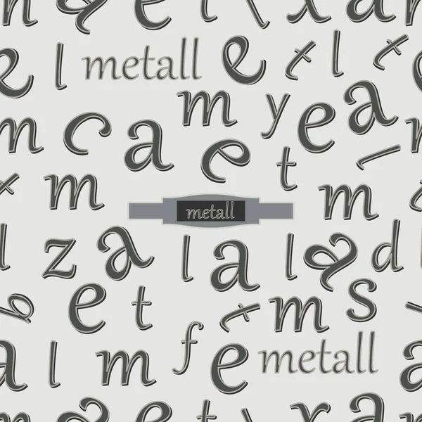 Metalen Letters Naadloos Patroon Voor Achtergronden Texturen Illustratie — Stockfoto