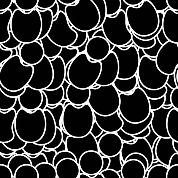 Abstraktion Schwarzer Kreis Mit Weißem Umriss Nahtloses Muster Für Hintergründe — Stockfoto