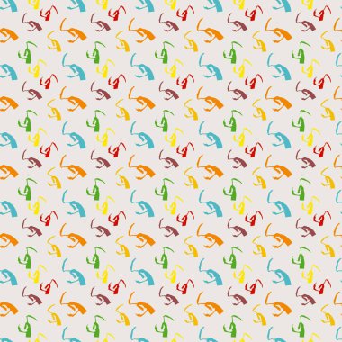 Dans eden bir kızın silueti. Kusursuz desen. Geçmişi ve dokuları için. Görüntü.