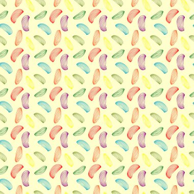 Multi-colored shell. Seamless pattern. For backgrounds and textures. Illustration.