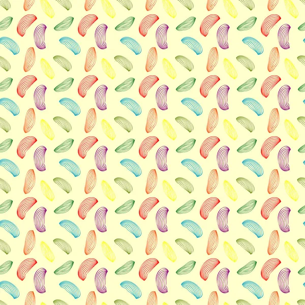 Multi-colored shell. Seamless pattern. For backgrounds and textures. Illustration.