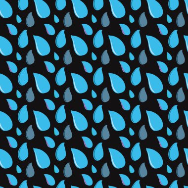 Splashes, a drop in a chaotic manner. Seamless pattern. For backgrounds and textures. Illustration.