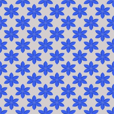 Blue flower, seamless pattern. For backgrounds and textures. Illustration.