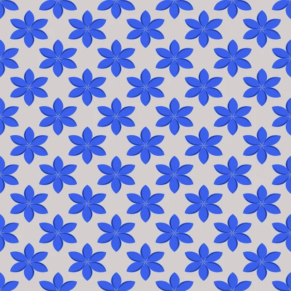 Fiore Blu Modello Senza Cuciture Sfondi Texture Illustrazione — Foto Stock