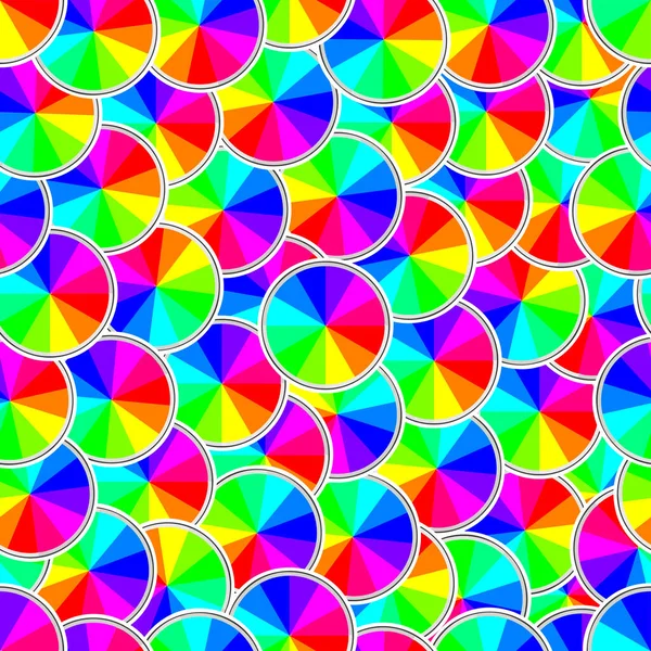 Rainbow circles, abstraction. Seamless pattern. For backgrounds and textures. Illustration.