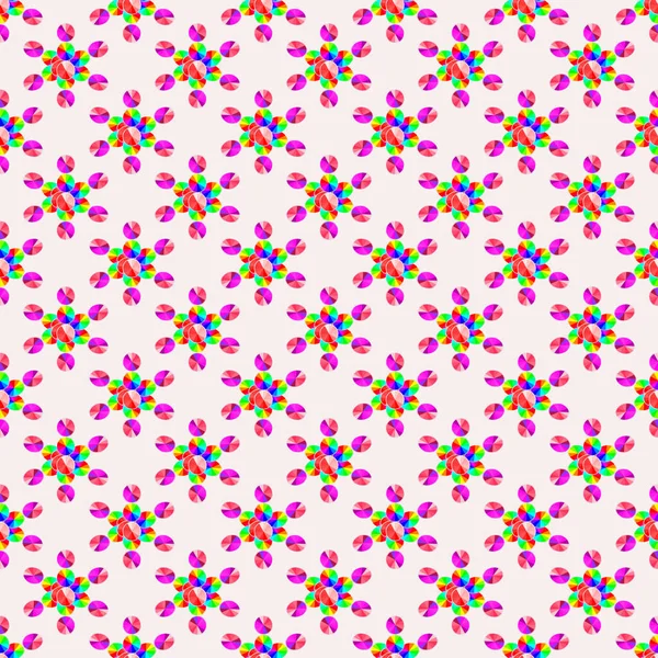 Colored Circles Flower Seamless Pattern Backgrounds Textures Illustration — Stockfoto