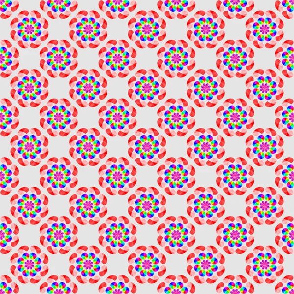 Barevné Kruhy Kolem Květiny Bezproblémový Vzorec Pozadí Texturu Ilustrace — Stock fotografie