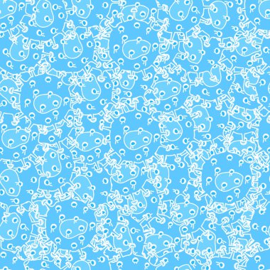 Virus abstraction. Seamless pattern. For backgrounds and textures. Illustration.