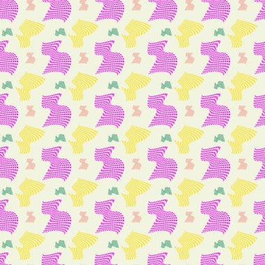 Renklerin soyutlanması, daireler ve ovalar. Kusursuz desen. Geçmişi ve dokuları için. Görüntü.