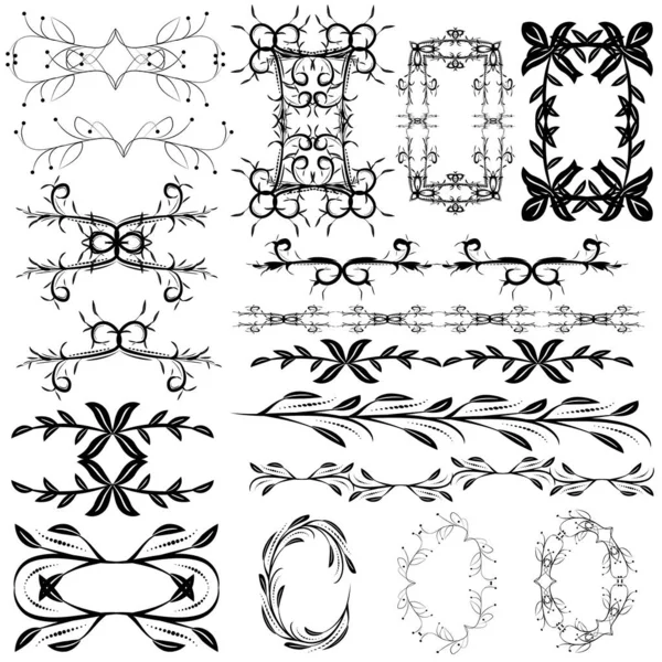 Ornamental Elements Set Frames Design Your Layout Illustration — Stock Photo, Image