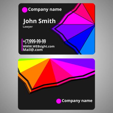 Koyu arkaplanda renkli bir diyagram. Kartvizit. Şablon tasarımı. Görüntü.