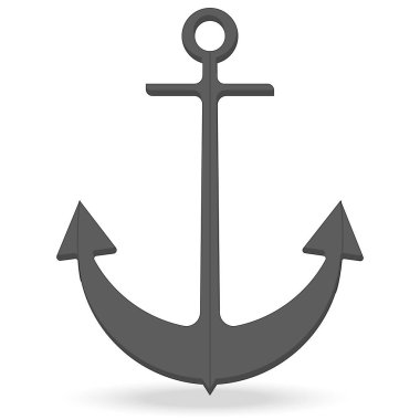 Düz stil bir denizci çapası. Simge. Görüntü.