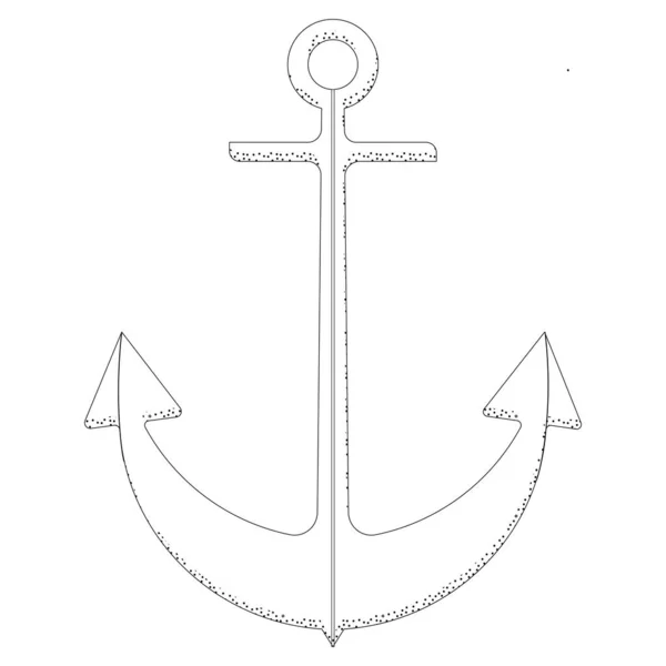 Kotwica Morska Linearna Ikona Ilustracja — Zdjęcie stockowe