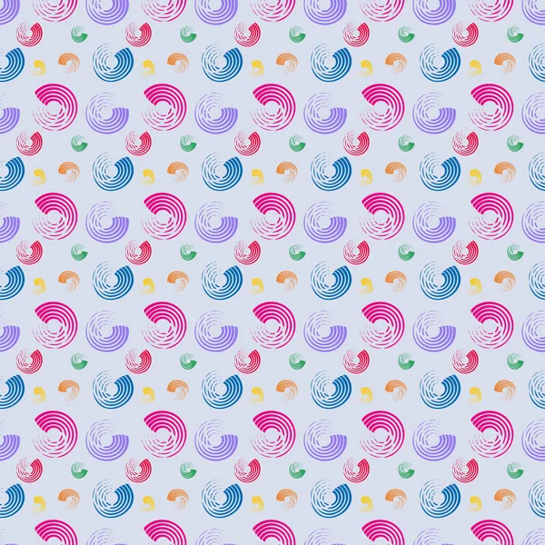 Flerfärgade Spiraler Sömlöst Mönster För Bakgrunder Och Texturer Illustration — Stockfoto
