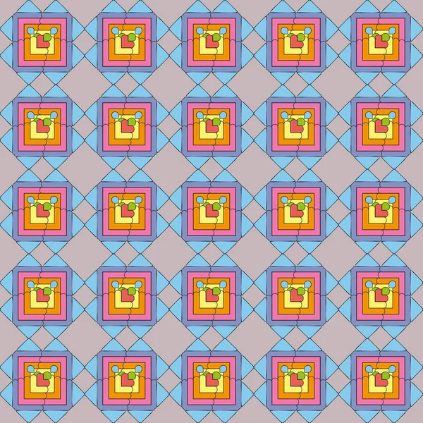 Barevná Mozaika Abstrakce Bezproblémový Vzorec Pozadí Texturu Ilustrace — Stock fotografie