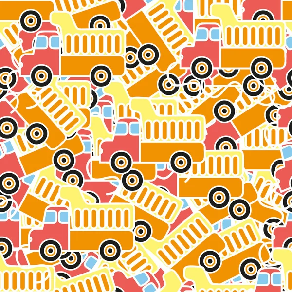 KAMAZ car, abstraction. Seamless pattern. For backgrounds and textures. Illustration.