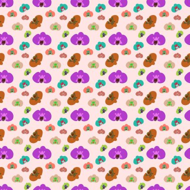 Renkli orkide çiçekleri, pürüzsüz desenli. Geçmişi ve dokuları için. Görüntü.