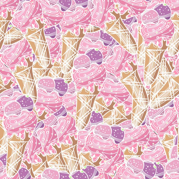 Бесшовный Фон Абстракция Мороженого Чашке Геометрический Бесшовный Рисунок Дизайна Иллюстрация — стоковое фото